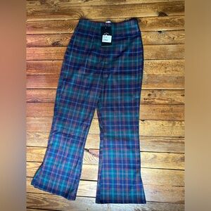 Collectif High Waist Plaid Flare Pants